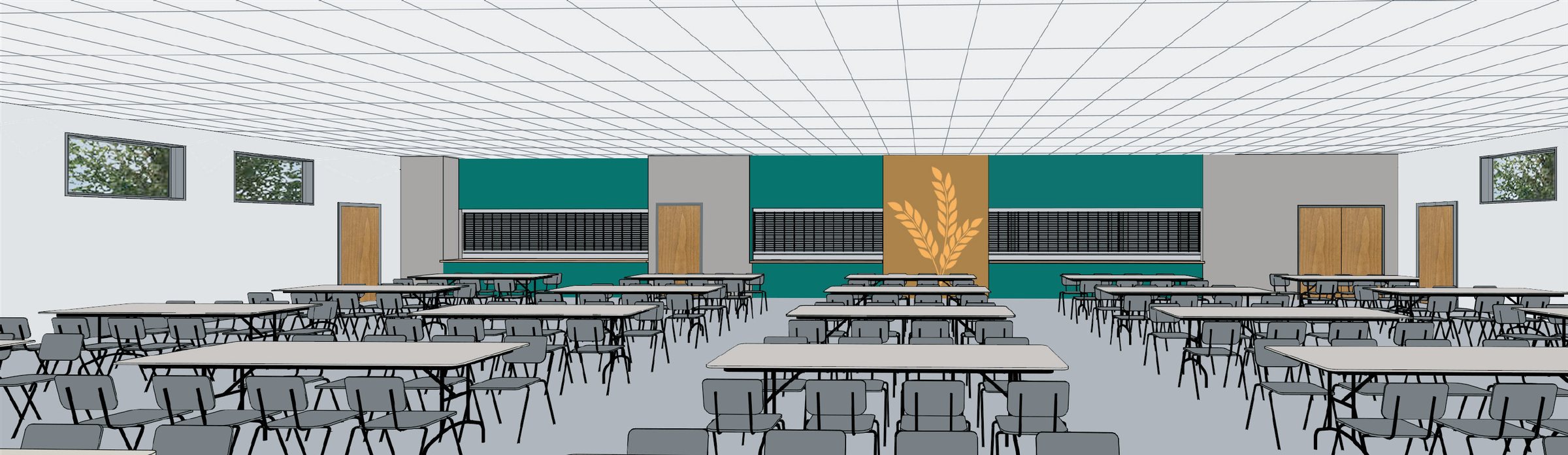 Rendering of the new Food at First dining hall