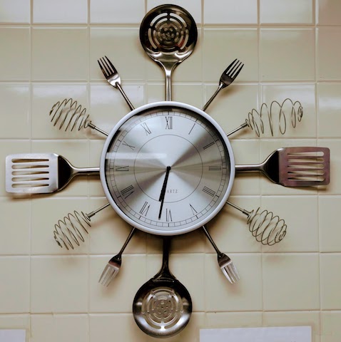 Food at First kitchen clock